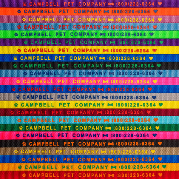 #104 Personalized Leashes with D-Ring (9/16" x 4')