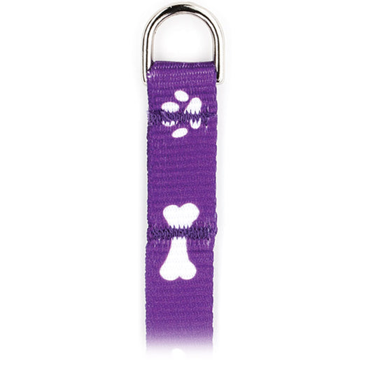 #103-BP 4-ft. Printed Paw/Bone Flat Leashes