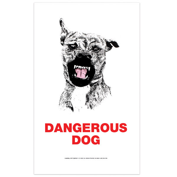 Dangerous Dog Sign